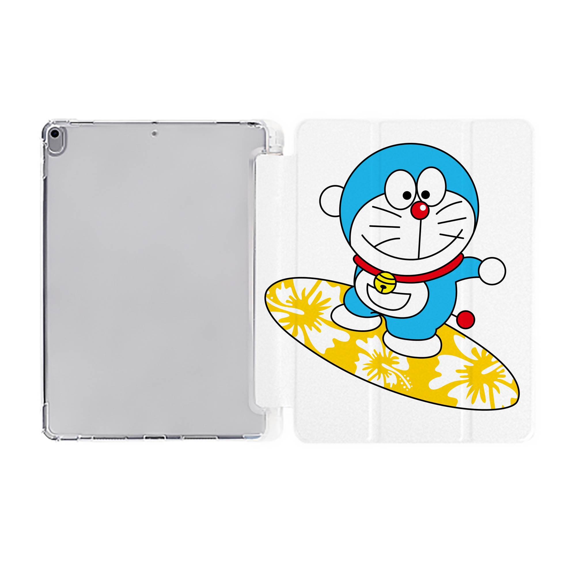 （画像用） ドラえもん Doraemon IPad ケース ペン収納付き 三つ折りスタンド PUレザー×シリコン 対応機種9.5/10.5/10.9インチ
